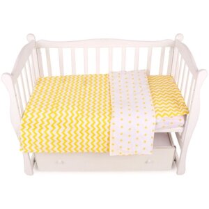 Amarobaby комплект в кроватку Baby Boom Желтый зигзаг (3 предмета) желтый