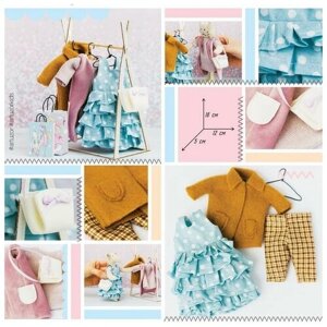Арт Узор Гардероб и одежда для игрушек малюток «Самая модная», набор для шитья, 21 x 29,5 x 0,5 см