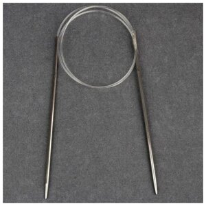 Арт Узор Спицы круговые, для вязания, с пластиковой леской, d = 3 мм, 14/80 см, с иглой