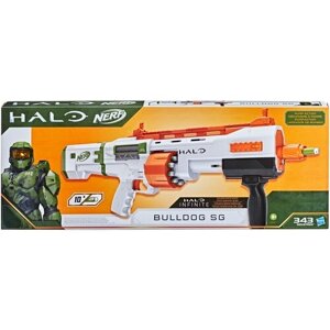 Бластер Halo Bulldog SG (E9271), белый/оранжевый