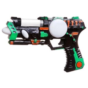 Бластер космический Junfa toys 366Н, черный/зеленый/оранжевый