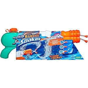 Бластер водный Super Soaker Hydro Frenzy (F3891), голубой/оранжевый