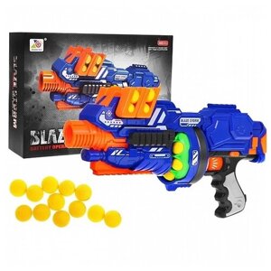 Бластер ZeCong Toys Blaze Storm (ZC7087), 39 см, синий/оранжевый/черный