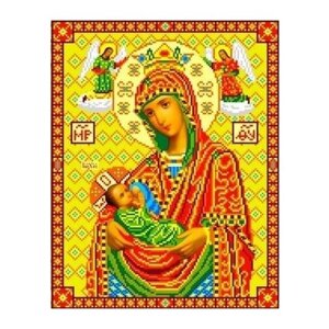 Богородица Млекопитательница Рисунок на ткани 29х35 Каролинка ткби 3053