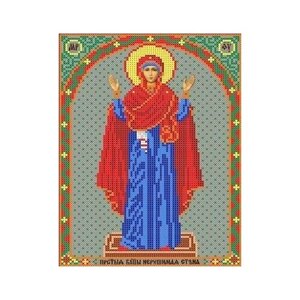 Богородица Нерушимая стена Рисунок на ткани 18,5х26,5 Каролинка ткби 4088