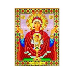 Богородица Неупиваемая чаша Рисунок на ткани 18,5х24 Каролинка ткби 4068