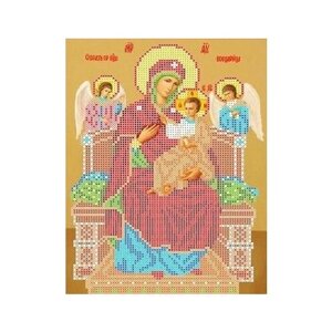Богородица Всецарица Рисунок на ткани 18х25 Каролинка ткби 4087