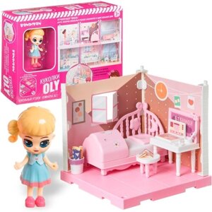 BONDIBON кукольный домик Куколки Oly Спальня ВВ4492, розовый