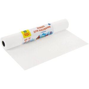 Бумага для рисования в рулоне размер 42 см х 20 м (плотность 100 г/м2)