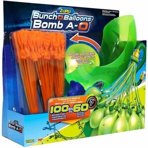 Bunch O Balloons (Банч О Балунс) Laucher набор оранж: 100 шаров с пусковым устройством, дисплей