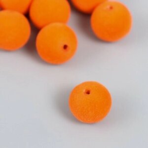 Бусины для творчества бархатное напыление "Кожура апельсина" набор 10 шт d=1.4 см