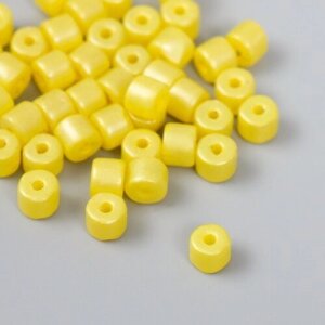 Бусины для творчества ТероПром 9358759 пластик цилиндр "Лимон" набор 20 гр 0,6х0,6х0,5 см