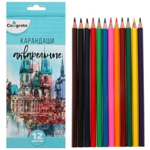 Calligrata Набор цветных карандашей Акварельные 12 цветов (3883845) разноцветный