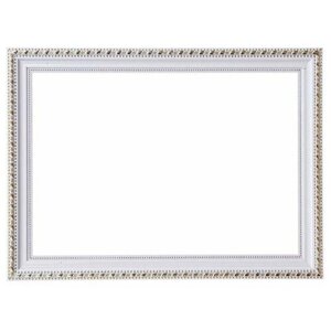 Calligrata Рама для картин (зеркал) Calligrata, 21 х 30 х 2.6 см, пластиковая, белая с золотом