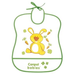 Canpol Babies Нагрудник Soft Plastic bib, розовый/кошка
