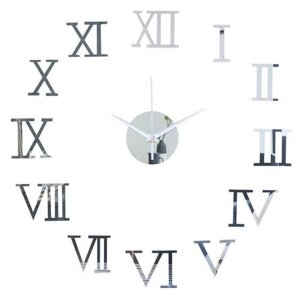 Часы-наклейка "Аннита", d=50 см, сек. стрелка 12 см, серебро 5451322