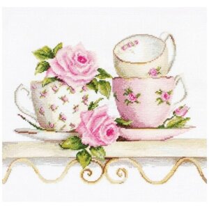 Чайные чашки с розами #B2327 Luca-S Набор для вышивания 24 x 17.5 см Счетный крест
