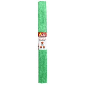 Цветная бумага крепированная в рулоне Остров сокровищ, 50х250 см, 1 л. 1 л. , ярко-зеленый