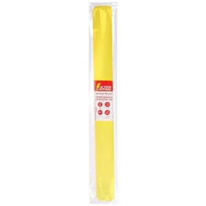 Цветная бумага крепированная в рулоне Остров сокровищ, 50х250 см, 1 л. 1 л. , желтый 129146