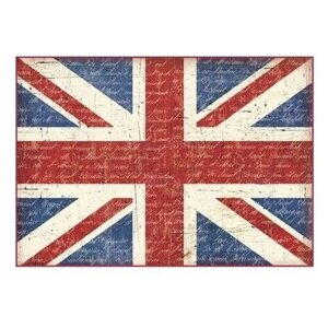 Декупажная карта - Флаг Великобритании, на рисовой бумаге, 21 х 29,7 см, 1 шт.