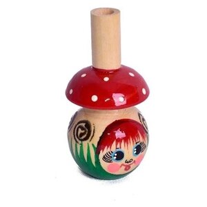Деревянная свистулька "Грибок", детская музыкальная игрушка, русский народный духовой инструмент
