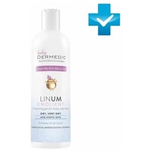 Dermedic Emolient Linum Baby Очищающий крем-гель с 1 дня жизни, 200 мл 1 шт
