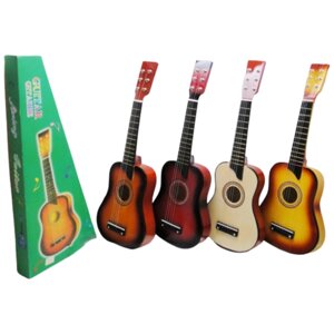 Детская акустическая деревянная гитара для начинающих, 64 см, 6 струн, медиатор, А725