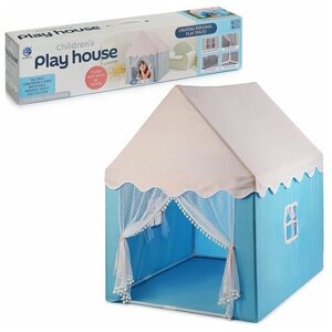Детская игровая палатка Oubaoloon 5888-4 "Кукольный домик" серый, 105х123х136 см, в коробке