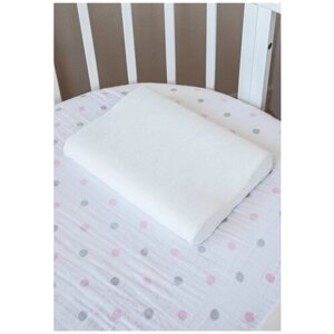 Детская подушка для новорожденных Baby Nice, анатомическая, в кроватку, в коляску ребенка с эффектом памяти, для сна.
