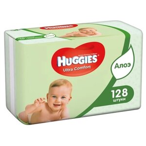 Детские влажные салфетки HUGGIES (Хаггис) Ultra Comfort Aloe 56 шт