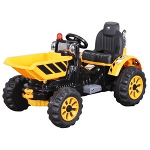 Детский электромобиль трактор Jiajia - жёлтый