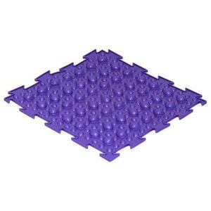 Детский игровой развивающий массажный коврик пазл ортодон Камешки мягкий фиолетовый - 1 модуль