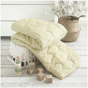 Детское одеяло теплое для новорожденных в кроватку и коляску Baby Nice, наполнитель: овечья шерсть 300 гр, размер 105х140 см.