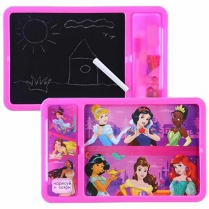 Доска для рисования детская Играем вместе Дисней Принцессы (HS907-R) розовый