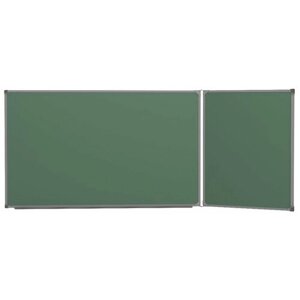 Доска школьная магнитно-меловая 100х255 BoardSYS, двухэлементная зеленая, крыло справа 30ДЭ-255Мпр