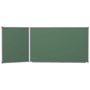 Доска школьная магнитно-меловая 120х225 BoardSYS, двухэлементная зеленая, крыло слева 20ДЭ1-225Мл