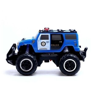 Джип радиоуправляемый «Полиция», работает от батареек, цвет синий