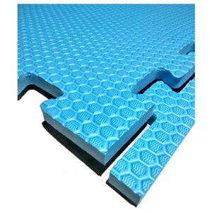 Eco Cover Мягкий пол универсальный "NEW-накат", цвет голубой, 100х100 см, 14 мм 30 шор