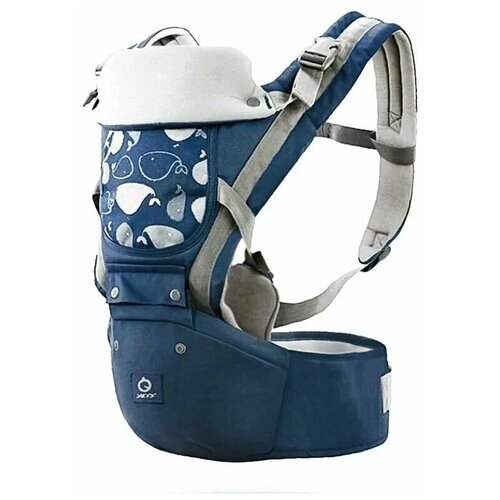 Эрго рюкзак хипсит кенгуру Aiebao 3-36 месяцев / рюкзак-слинг для новорожденных/ кенгуру для переноски/ рюкзак-переноска (синий)