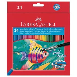 Faber-Castell Акварельные карандаши Fish Design, 24 цвета (114425) красный
