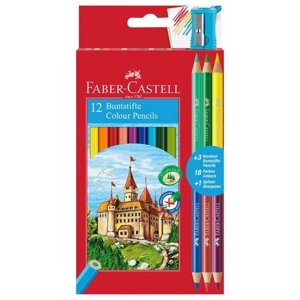 Faber-Castell Карандаши цветные 12+6 цвета (110312)