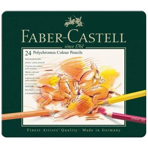 Faber-Castell карандаши цветные Polychromos, 24 цвета, 110024 разноцветный