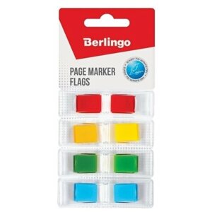 Флажки-закладки Berlingo, 45*12мм, 35л*4 неоновых цвета, в индивидуальных диспенсерах, европодвес (арт. 205666)