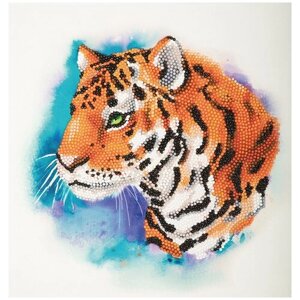 "Фрея" кристальная (алмазная) мозаика ALBP-271 постер "Сильный тигр" 30 х 30 см