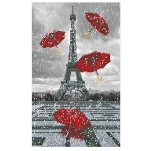 ФРЕЯ Набор алмазной вышивки Париж, летящие зонтики (ALV-75), 32х52 см
