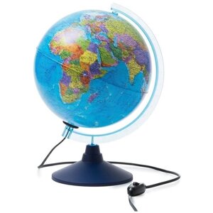 Глобен Интерактивный глобус "день И ночь" D-250 мм с двойной картой - политической Земли и звездного неба с подсветкой от сети. Очки виртуальной реальности (VR) в комплекте.(INT12500308)