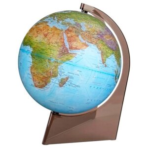 Глобусный мир Глобус Земли "Двойная карта", с подсветкой (физический, политический), на треугольной подставке, 210 мм
