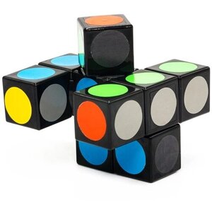 Головоломка 1-слойный Кубик Рубика LanLan 1x3x3 / Головоломка для подарка / Черный пластик