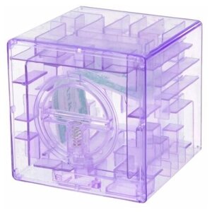 Головоломка «Кубический лабиринт», копилка с денежкой, 9х9х9 см, цвета микс