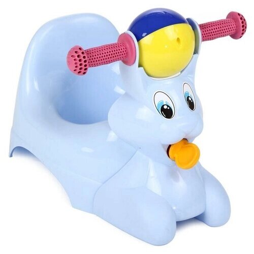 Горшок-игрушка "Зайчик", цвет голубой пастельный 669875